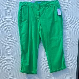 Green Capri Chinos